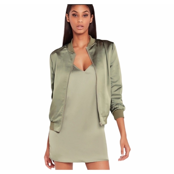 Carli Bybel x Missguided Sage Satin Jacket - Picture 3 of 6
